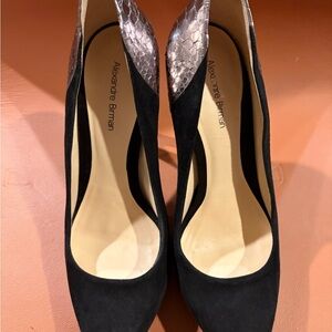 Alexandre Birman Black and Metallic Heels